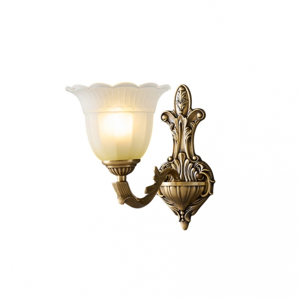 Bloom Flower Brass Sconce D631