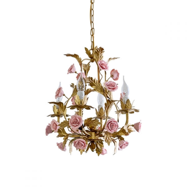 Ceramic Rose Chandelier D673