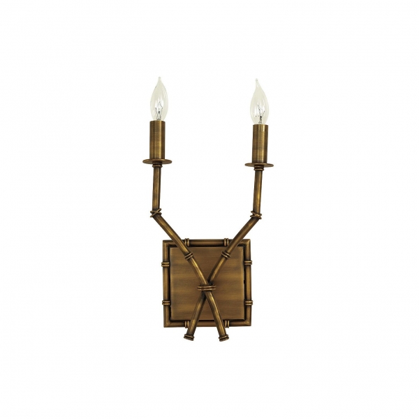 Double Arm Bamboo Sconce D586