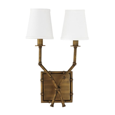 Dubbele bamboe wandlamp D586