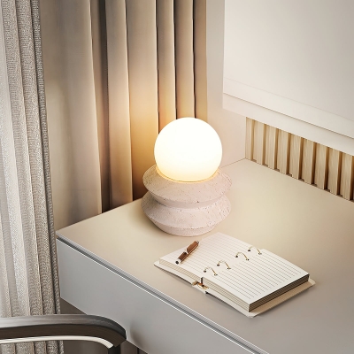 Fin Travertine Table Lamp (Built-in Battery) D660 2