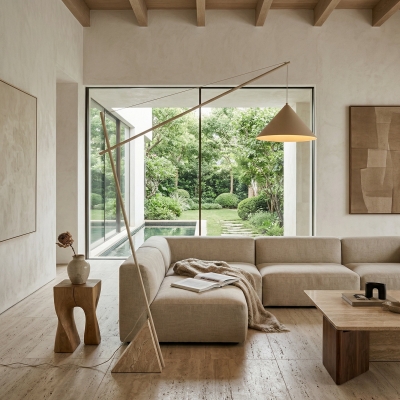 Grande Travertine Floor Lamp D706 2