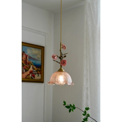 Lalique Rose Glass Pendant... 2