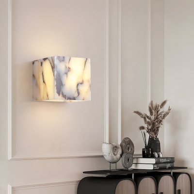 Fyrkantig marmorvägglampa D625 2