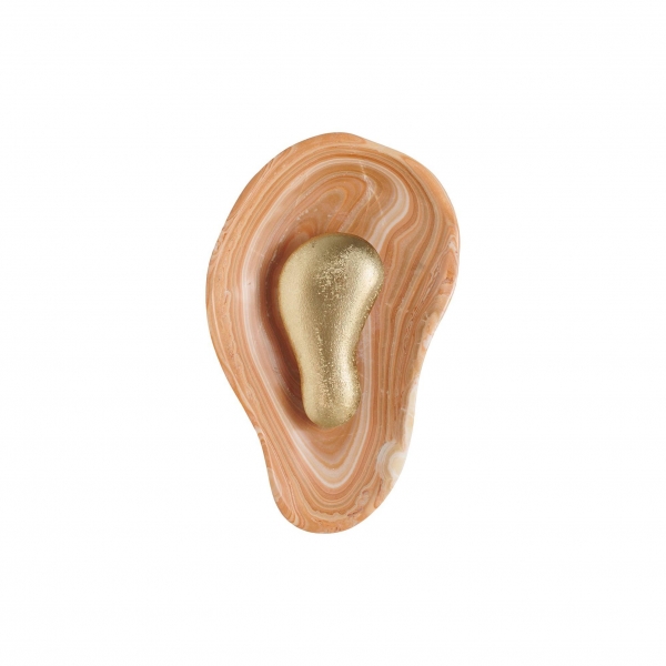 Oyster Hammered Onyx Sconce D725