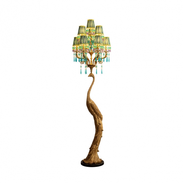 Perky Peacock Floor Lamp D761