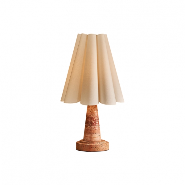Shadon Marble Pleated Table Lamp D680