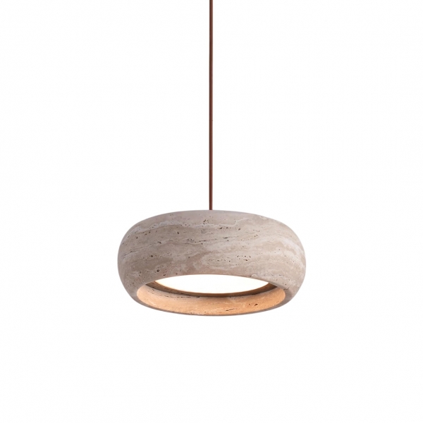 Travertine Drum Pendant Lamp D608