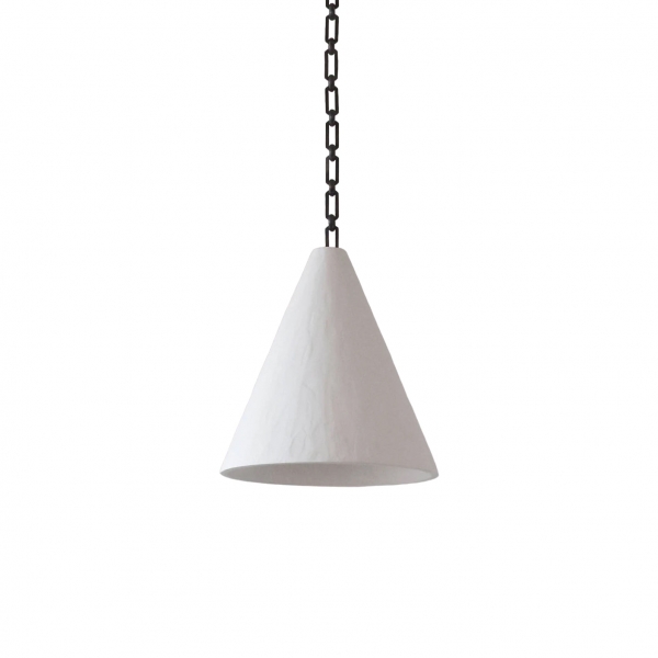 White Plaster Pendant Lamp D641