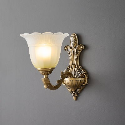 Bloom Flower Brass Sconce D631