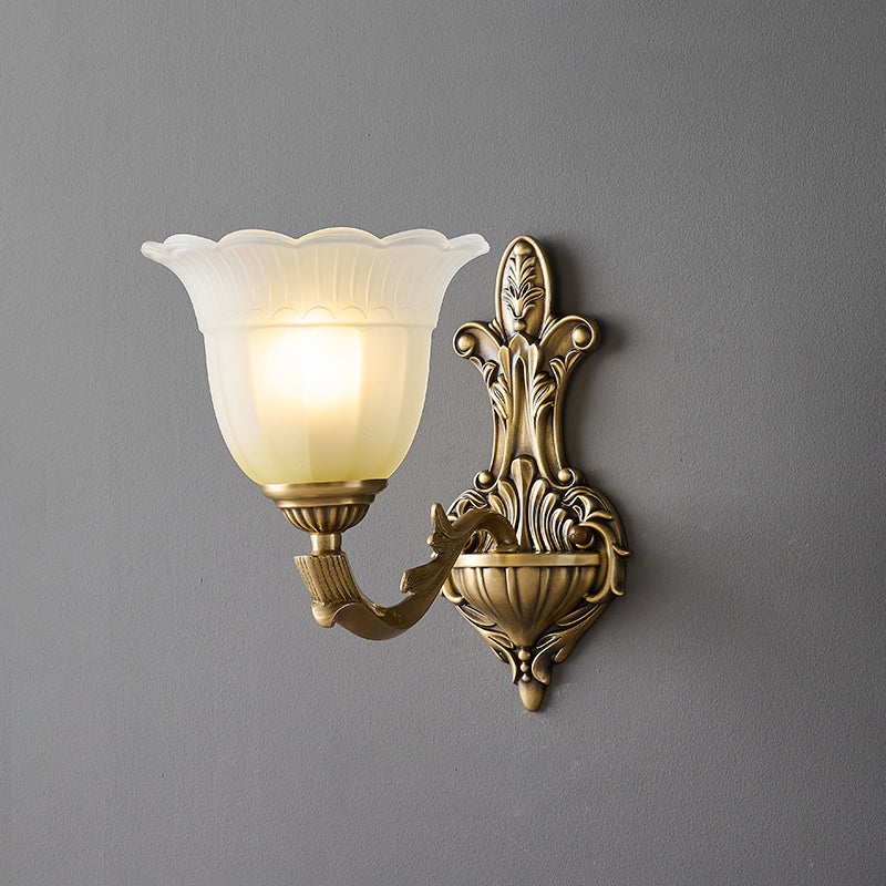 Bloom Flower Brass Sconce D631