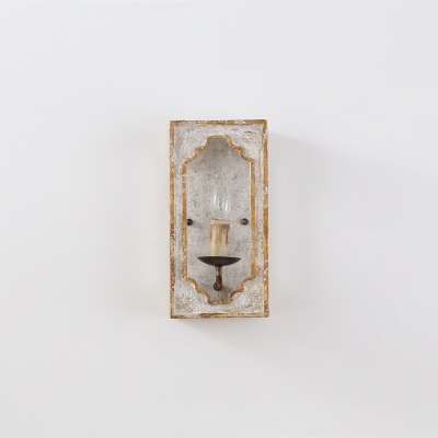 Boho Rustic Cube Sconce D630