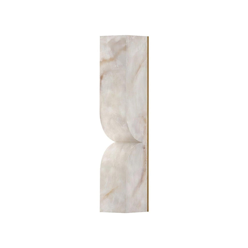Rechthoekige albasten wandlamp D639