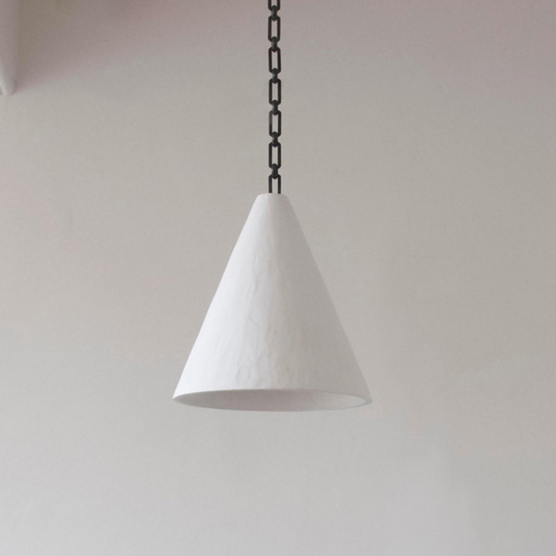 White Plaster Pendant Lamp D641