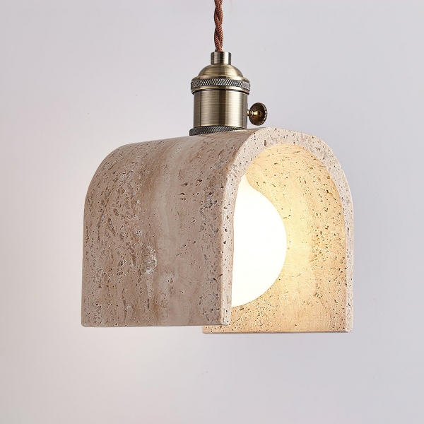 Alagusmo Minimalist Travertine Pendant Light D892