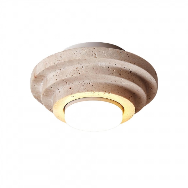 Aperture Travertine Ceiling Light D895