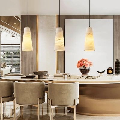 Aurora Pillar Alabaster Pendant Light D947 2