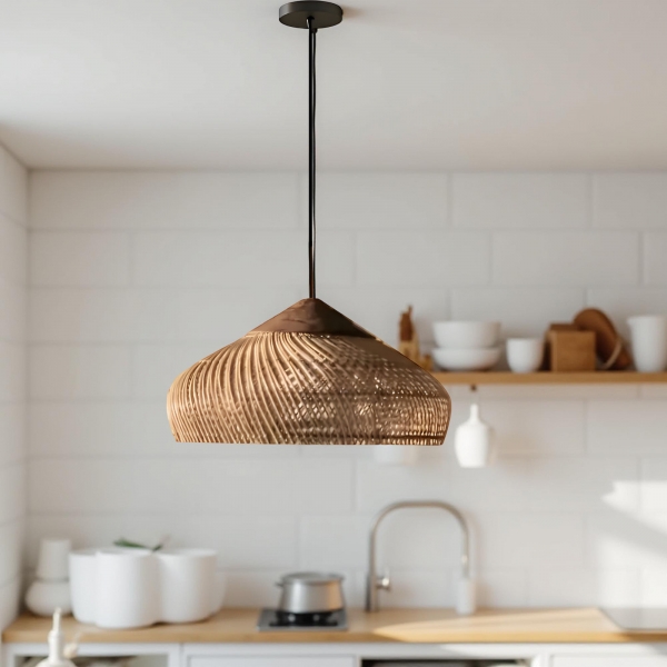 Retro Bohemian Rattan Pendant Light D836