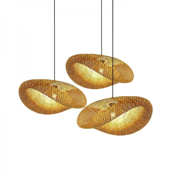 Aira Handwoven Natural Bamboo Pendant Light D773