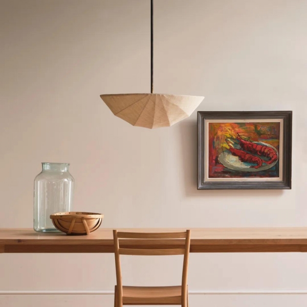 The Wabi-Sabi Canvas Linen Ceiling Light D783