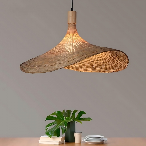 Rustic Raphia Charm Rattan Light D834
