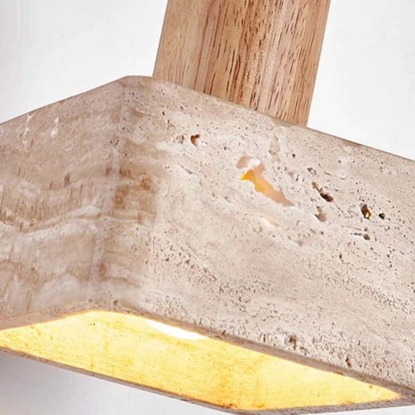 Travertine Square Pendant Light D933
