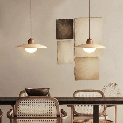 Nordic Bamboo & Wooden Pendant Light D921 2