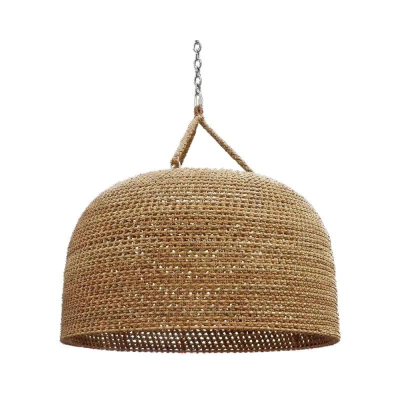 Natural Shadow Rattan Japandi Pendant Light D830