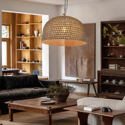 Natural Shadow Rattan Japandi Pendant Light D830 2