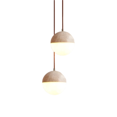 Travertine Ball Pendant Light D916