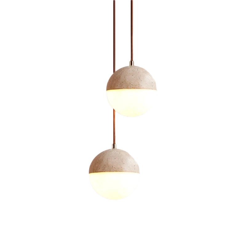 Travertine Ball Pendant Light D916