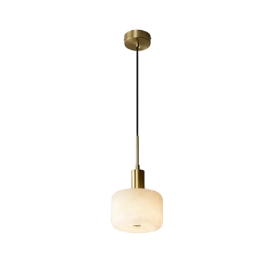 Velia Acorn Alabaster Minimalist Pendant Light D944