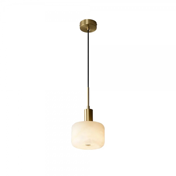 Velia Acorn Alabaster Minimalist Pendant Light D944