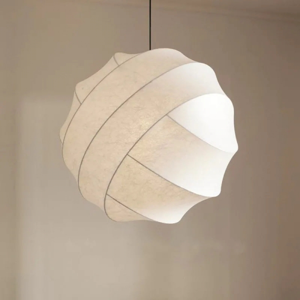 Wabi Sabi Silk Ball Japandi Pendant Light D883