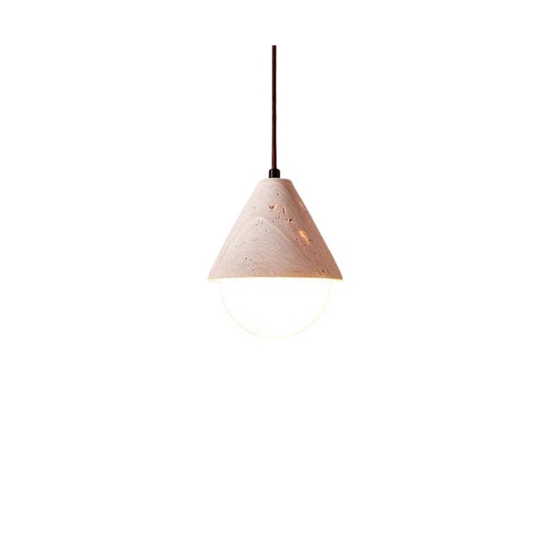 Yellow Travertine Cream Pendant Light D896