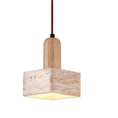 Travertine Square Pendant...