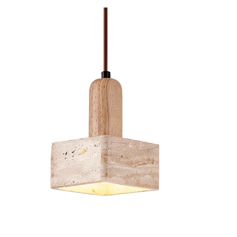 Travertine Square Pendant Light D933
