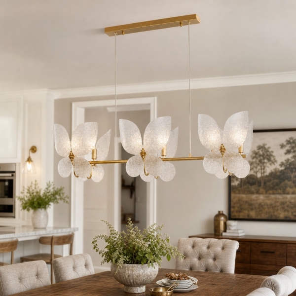 Lucenda Artistic Butterfly Chandelier - French Retro Statement Chandelier for Kitchen Island A32