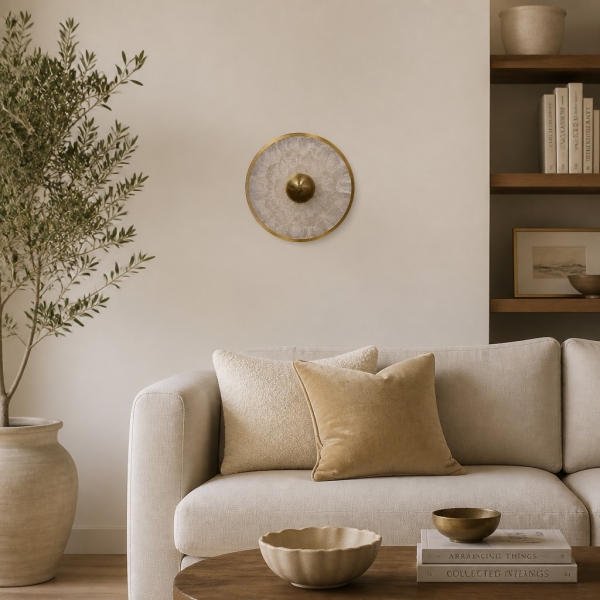 Shellure Nordic Shell Wall Lamp - Elegant Patterned Light for Living Room A37