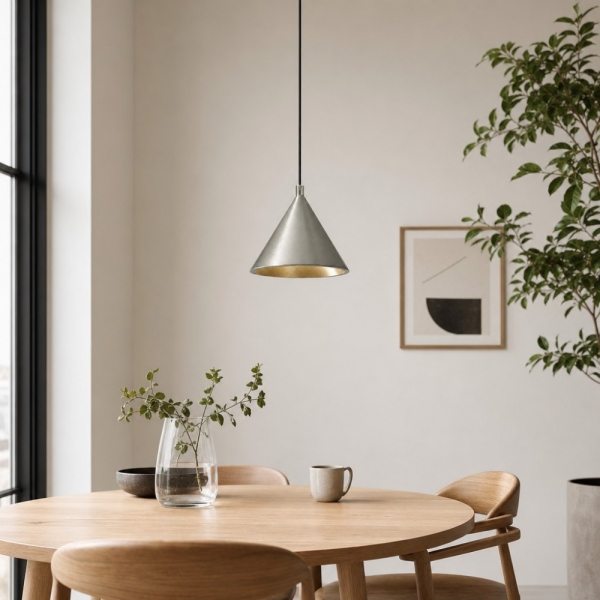 Veridia Minimalist Adjustable Pendant Light - Aluminum Hanging Lamp for Bedroom A12