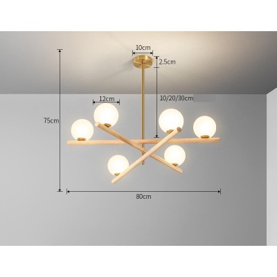 Minimalist Line Ball Chandelier 2