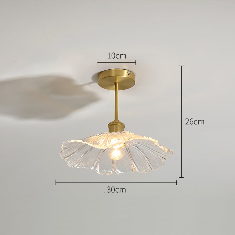 Lampe à suspension en verre créative rétro Lotus