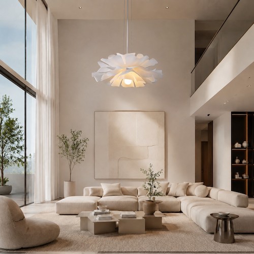 large-flower-pendant-light-living-room-scale