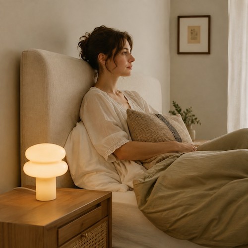 controllo della lampada da comodino all'altezza degli occhi da seduti