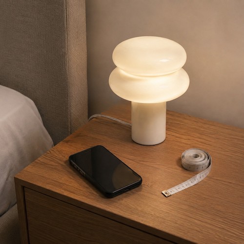lista di controllo per l'acquisto di lampadine da comodino