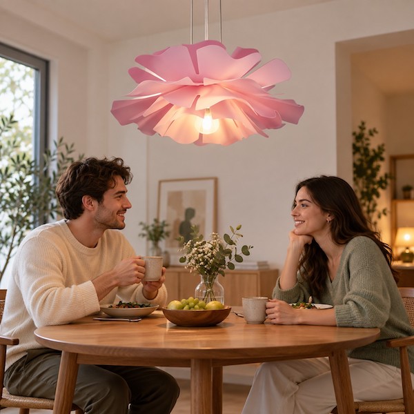 tavolo lungo con ciondolo a forma di fiore da settanta centimetri