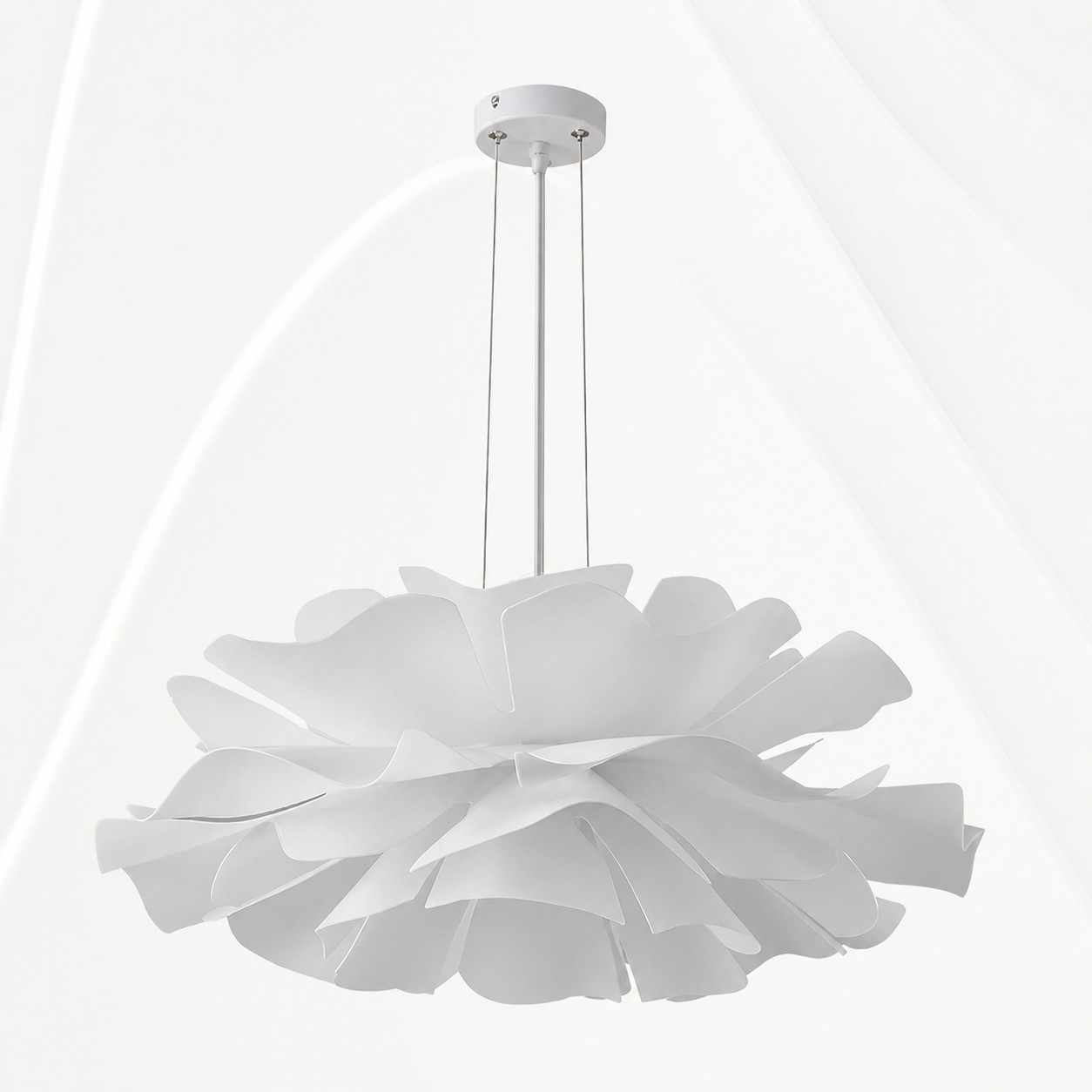 Flower Pendelleuchte – Acrylblüten in Weiß, Rosa oder Salbeigrün – 5