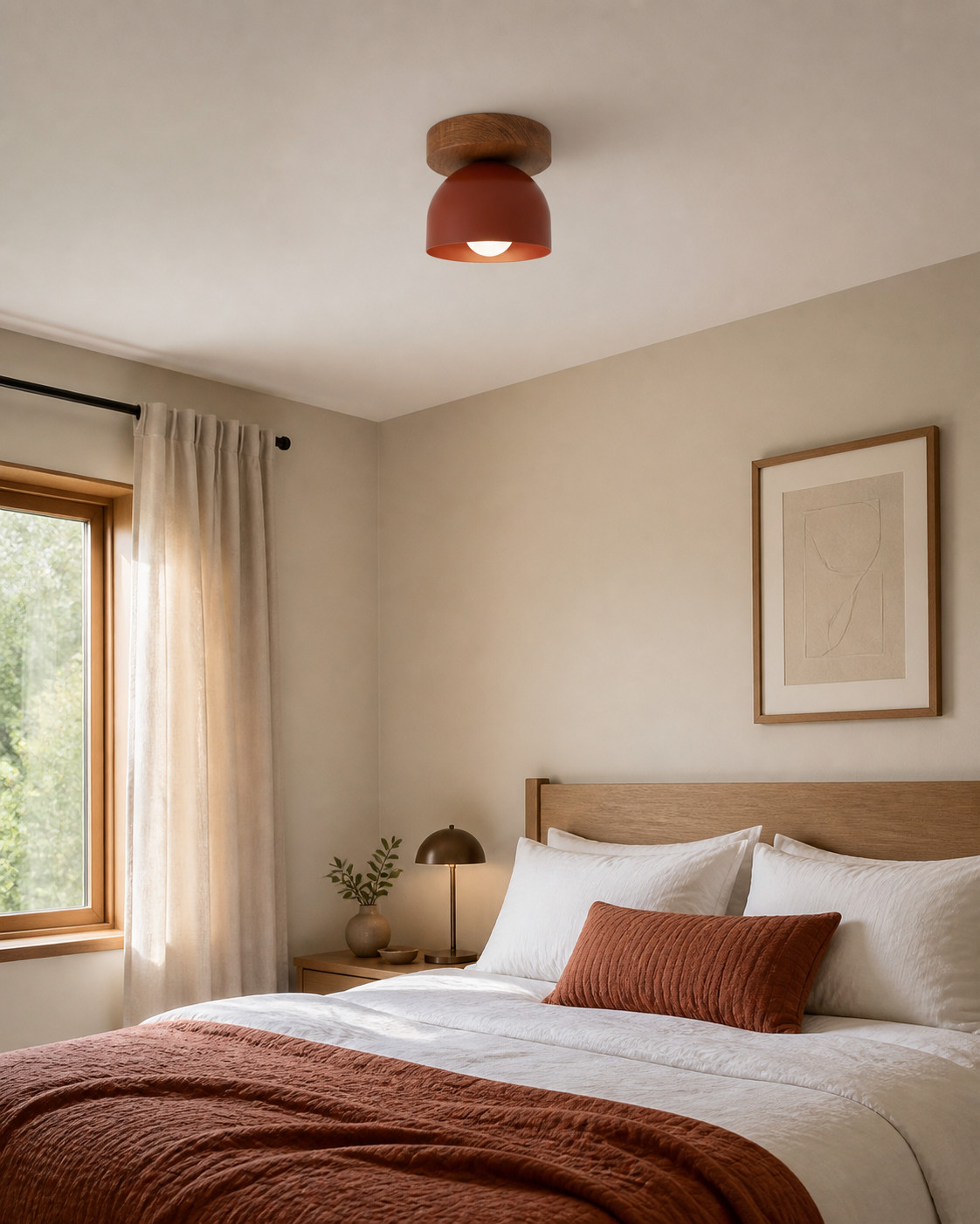 Ceiling light in bedroom