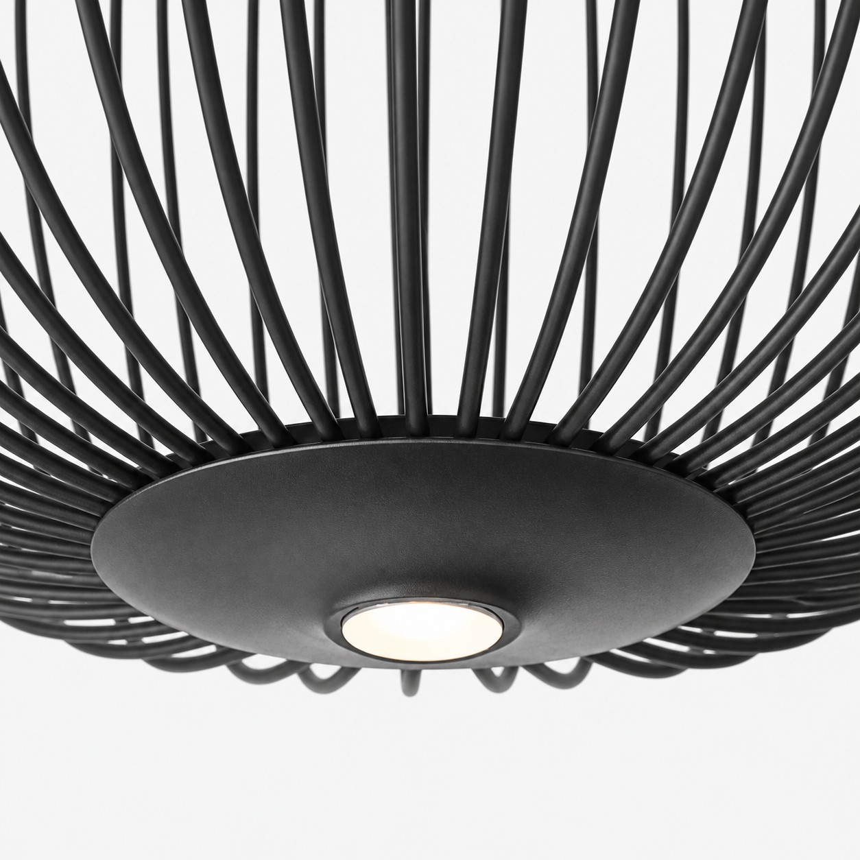 Close-up of the radial metal framework