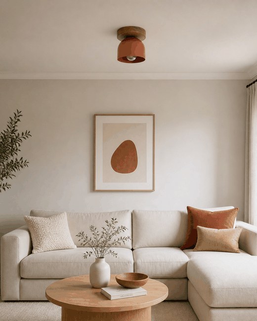 Living room red light off and on animation